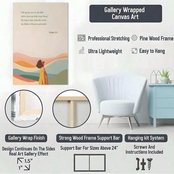 My Help Comes From the Lord Wall Art, 8x12 - Picture 8 of 8